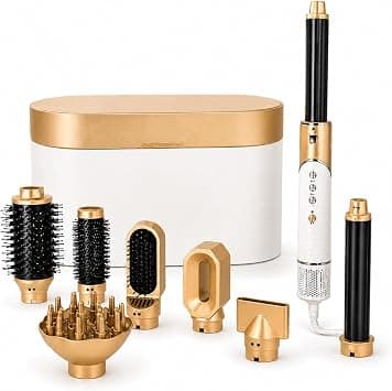 ENZO Professional EN 755 PRO 2 9-in-1 BLDC Air Styler Set White Gold on Amazon.ae - Price Tracker