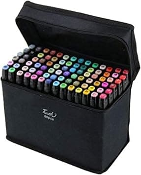 SKY-TOUCH 80 Colored Alcohol Markers Set, Dual Tip Art Pens for Drawing, Sketching, Anime, and Adult Coloring Books, Includes Black Storage Bag & Base - Amazon.ae Price Tracker
