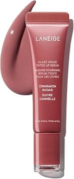 LANEIGE Glaze Craze Tinted Lip Serum, Cinnamon Sugar: Hydrating Lip Serum for Glossy, Nourished Lips with Plumping Polypeptides - Best Deal Finder
