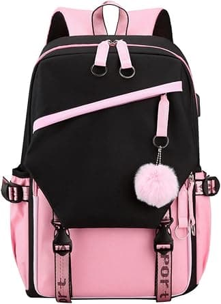JiaYou Little Girls' School Students Book Bag Outdoor Daypack Backpack with USB Charging Port on Amazon.ae - Price Tracker