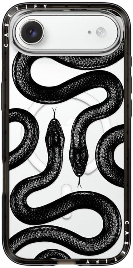 CASETiFY Compact iPhone Air Case [MagSafe Compatible/Slim/Drop Protection from 4ft] - Black Kingsnake - Transparent Black on Amazon.ae - Price Tracker