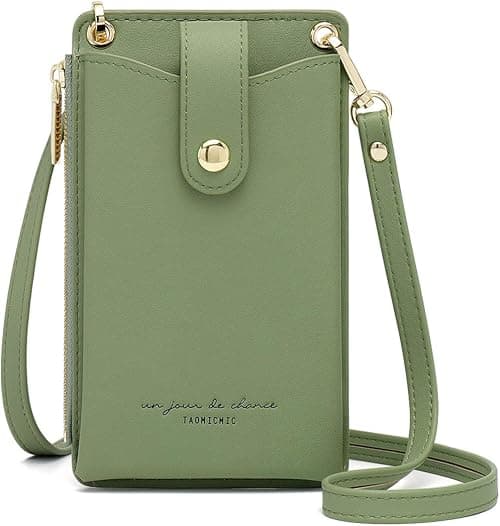 Womens Cellphone Crossbody Bag Small Light Leather Shoulder Purse Handbag Card Wallet Lanyard Case Girls Satchel Pouch on Amazon.ae - Price Tracker