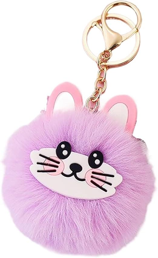 Cute Cat Stuff Keychain for Women Men, Funny Cool Plush Pom Pom Bag Charms Christmas Cat Lover Gifts on Amazon.ae - Price Tracker
