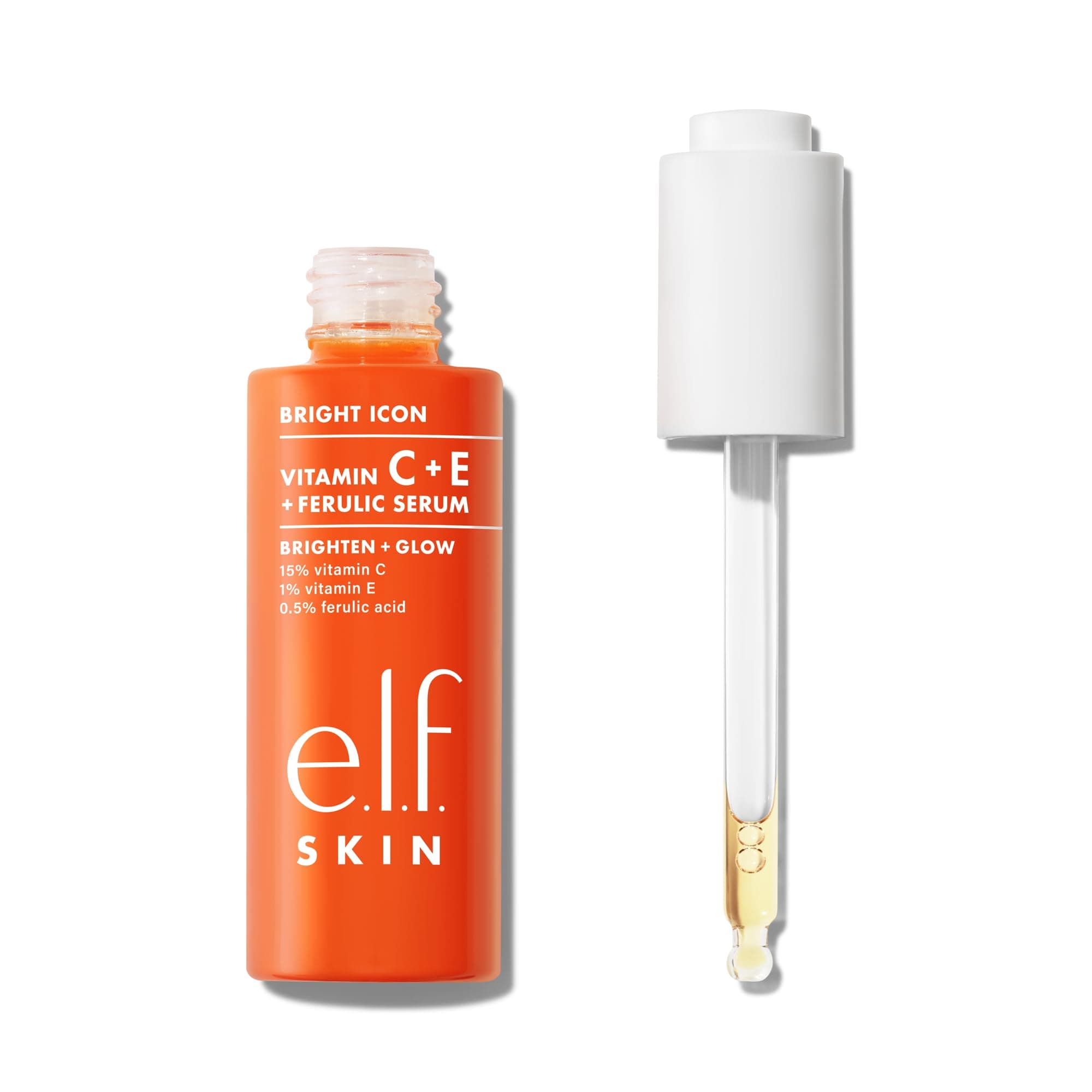 e.l.f. SKIN Bright Icon Vitamin C + E + Ferulic Serum, Brightening & Soothing Face Serum, Helps Even Skin Tone, Vegan & Cruelty-Free, 1 fl oz on Amazon.ae - Price Tracker