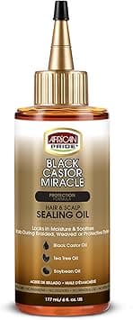 African Pride Black Castor Miracle Hair & Scalp Sealing Oil - Locks In Moisture & Soothes, Contains Black Castor Oil, Tea Tree Oil, Soybean Oil, 6 Oz on Amazon.ae - Price Tracker