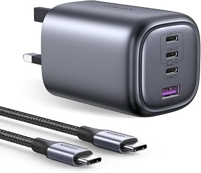 UGREEN Nexode 100W Type C Charger with USB-C Cable, 4-Ports Fast Wall Charge Plug GaN Laptop Power Adapter Compatible for MacBook Air, iPad,HP,Dell,Lenovo,iPhone 17/16 Pro Max,Galaxy S25/S24 Ultra على Amazon.ae - متتبع الأسعار