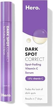 Hero Cosmetics Dark Spot Correcting Serum with 15% Vitamin C and Hyaluronic Acid - Improves the Appearance of Post-Blemish Marks in 7 Days. Rotating Applicator and B Tip on Amazon.ae - Price Tracker