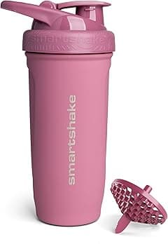 Smartshake Reforce Stainless Steel Protein Shaker Bottle 900 ml | 30 oz - Leakproof Screw-on Lid - BPA Free - Unisex - Deep Rose - Amazon.ae Price Tracker
