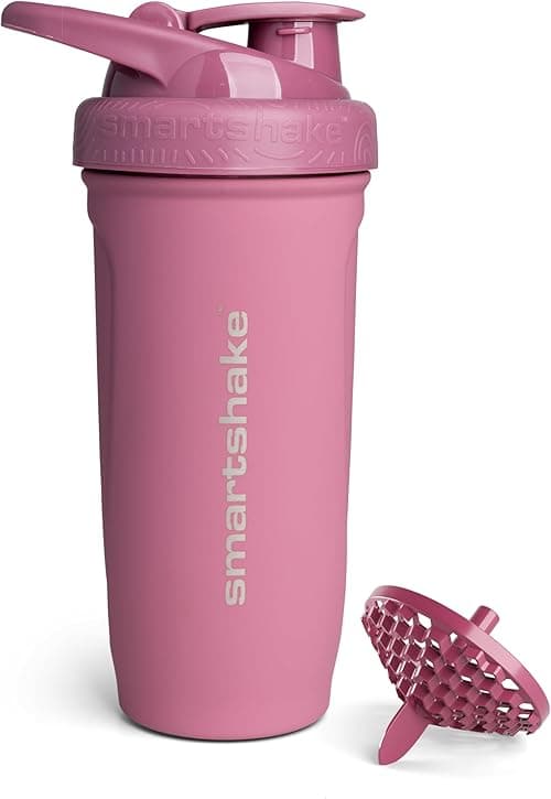Smartshake Reforce Stainless Steel Protein Shaker Bottle 900 ml | 30 oz - Leakproof Screw-on Lid - BPA Free - Unisex - Deep Rose on Amazon.ae - Price Tracker
