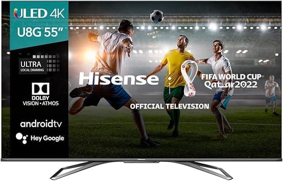 Hisense 55 Inch TV 4K Smart TV ULED Premium Built in Bluetooth & WiFi Alexa Compatibility - 55U8G على Amazon.ae - متتبع الأسعار