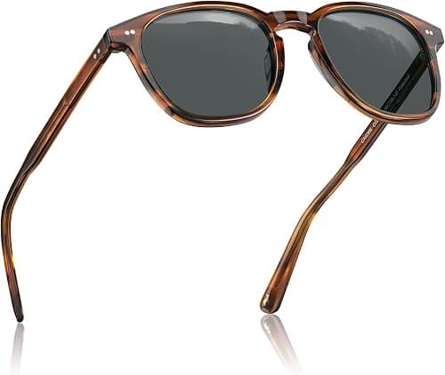 CARFIA Retro Cool Acetate Polarized Sunglasses for Men UV Protection, Outdoor Fashion Driving Eyewears Male Square Sunnies on Amazon - Best Deal Finder