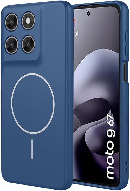 YUECXIN Magnetic Case for Motorola Moto G77 5G Compatible with Magsafe Wireless Charging, Very Thin Soft Liquid Silicone Case, Shockproof TPU Bumper Cover Case Blue على Amazon.ae - متتبع الأسعار