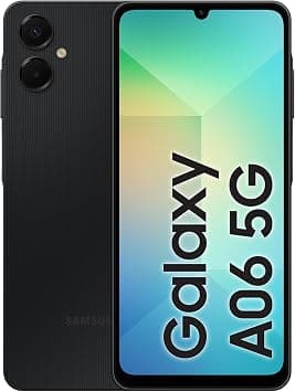 Samsung Galaxy A06 5G Unlocked Smartphone, 128GB Storage, 4GB RAM, 50MP Dual Camera, IP54 Water Resistance, International Version, Black على Amazon.ae - متتبع الأسعار