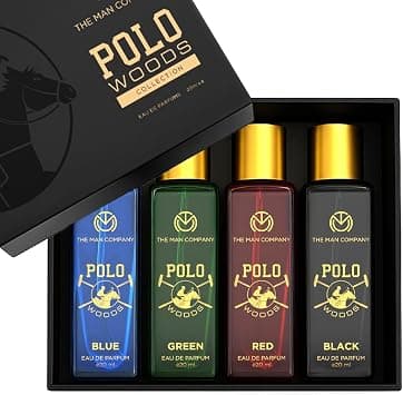 The Man Company Specially Curated Perfume Gift Set For Man, Spray - 4X20Ml - Polo Woods Collection | Premium Long-Lasting Fragrance | Luxury Eau De Parfum | Valentine Gift Set For Him على Amazon.ae - متتبع الأسعار
