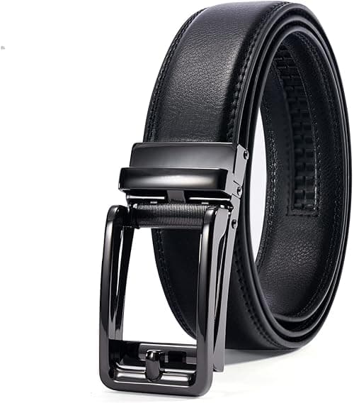 28"-60"Men's Leather Ratchet Dress Belt Big And Tall With Automatic Buckle on Amazon.ae - Price Tracker