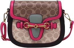 Women Small Crossbody Bags Women Golden Buckle Leather Purse Handbag Fashion Design - Best Deal Finder
