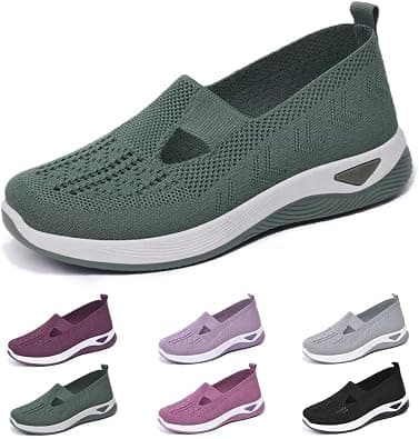 dubuto Women's Walking Shoes Wove Breathable Soft Orthopedic Diabetic Comfortable Sneakers for Women Indoor Outdoor Casual Athletic Work Shoes على Amazon.ae - متتبع الأسعار