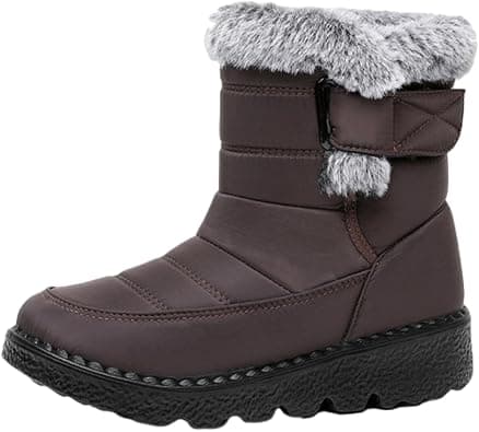 Women's Waterproof Cloth Warm Snow Boots, Plush Lining Anti-Slip Winter Outdoor Snow Boots for Casual, Camping on Amazon.ae - Price Tracker