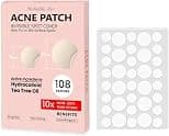 108 PCS Hydrocolloiod Pimple Patches With Tree Tea Oil - Acne Dots / Pimple / Zit Patches for Face - Skin Care Gift Set (Packaging May Vary) - Best Deal Finder
