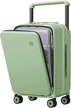 Mixi Carry On Luggage, 20'' Suitcase with Front Laptop Pocket, Wide Handle Travel Rolling Luggage Aluminum Frame PC Hardside with Spinner Wheels and Cover - Avocado Green on Amazon.ae - Price Tracker
