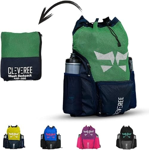 Sports Mesh Backpack for Travel, Swimming, Football, Beach. Basketball, Gym - Breathable - Waterproof pocket - Shoe Compartment Pocket على Amazon.ae - متتبع الأسعار