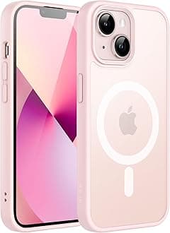 JETech Magnetic Case for iPhone 13 6.1-Inch Compatible with MagSafe, Translucent Matte Back Slim Shockproof Phone Cover (Pink) - Amazon.ae Price Tracker