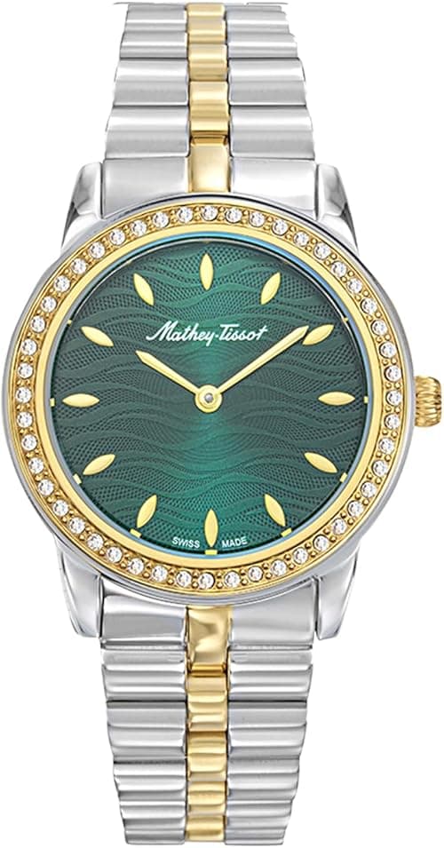 Mathey-Tissot Swiss Made Green Dial Analog Watch for - Women D10860BQYV on Amazon.ae - Price Tracker