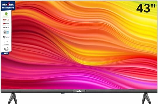 KENSTAR 43 INCH Full HD Smart TV with receiver DVB-T2/S2, Slim frameless design, Android 14v,with apps Netflix, YouTube, Prime Video, Shahid. Support HDMI,USB, WiFi, Hi-Cast. DR 1920 * 1080p - Amazon.ae Price Tracker