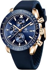 BY BENYAR Watches Men Analog Chronograph Quartz Waterproof Backlit Date Business Watch Casual Designer Watches Elegant Gift for Men - متتبع أسعار Amazon.sa