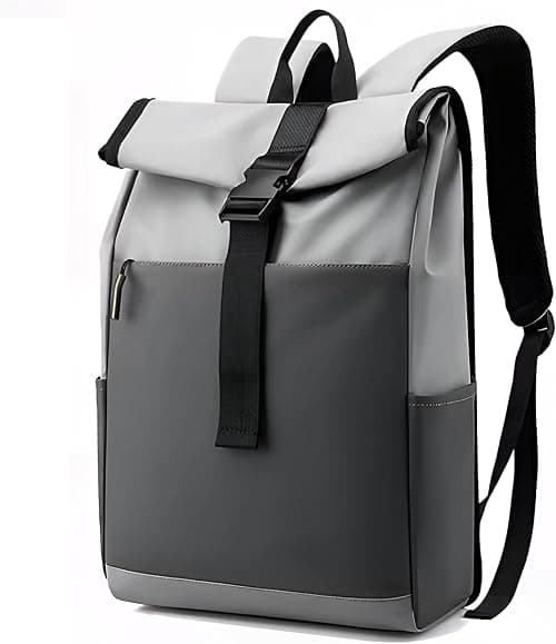 Roll Top Backpack for Men & Women, Waterproof Laptop Backpack 36-57L Large Capacity Anti-Theft Travel Daypack, Fashion Book Bag for School, Outdoor, Sports & Daily Use على Amazon.ae - متتبع الأسعار