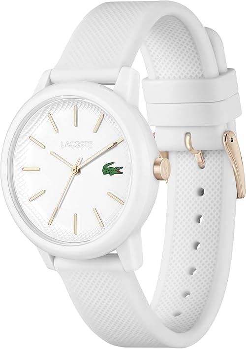 Lacoste 12.12. Analogue Quartz Watch For Women With Stylish Silicone Bracelet And Petit Piqué Texture على أمازون - دليلك لأفضل العروض