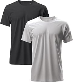 Crewneck Comfortable T-shirt Men 100% from Cotton. (UAE/KSA, Alpha, M, Regular, Regular, 2, BLACK AND WHITE) - Amazon.ae Price Tracker