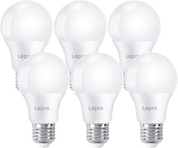 Lepro E27 Screw Bulb, 220-240V, Cool White 6500K, 60W Equivalent e27 LED Bulb, 8.5W 806lm Edison Screw Bulb, GLS Energy Saving LED Light Bulbs, Non-dimmable, Pack of 6 - متتبع أسعار Amazon.sa