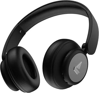 boAt Rockerz 450 Pro Bluetooth On Ear Headphones with Mic with 70 Hours Battery, 40Mm Drivers, Bluetooth V5.0 Padded Ear Cushions, Easy Access Controls and Voice Assistant(Luscious Black) Wireless - Best Deal Finder