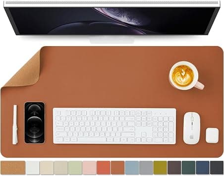HOMIEAZICOZI Cork Desk Mat - Dual-Sided Desk Pad for Office and Home - Desk Organization and Accessories - Ideal for Large Mouse Pad and Desk Mats on Top of Desks(Brown,31.5"x 15.7") - Best Deal Finder