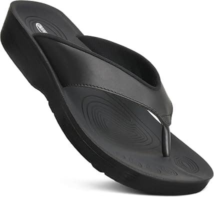 AEROTHOTIC Women's Orthotic Comfort Thong Style Flip Flops Sandals With Arch Support For Comfortable Walk على Amazon.ae - متتبع الأسعار
