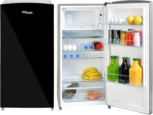 Super General 170 Liter Gross Compact Refrigerator SGR186, Beverage-Fridge with mirrored Door, Freezer-Box, Child Lock, Adjustable Wired Shelves, 50W x 49.5D x 114H cm, Black/Silver, 1 Year Warranty on Amazon.ae - Price Tracker