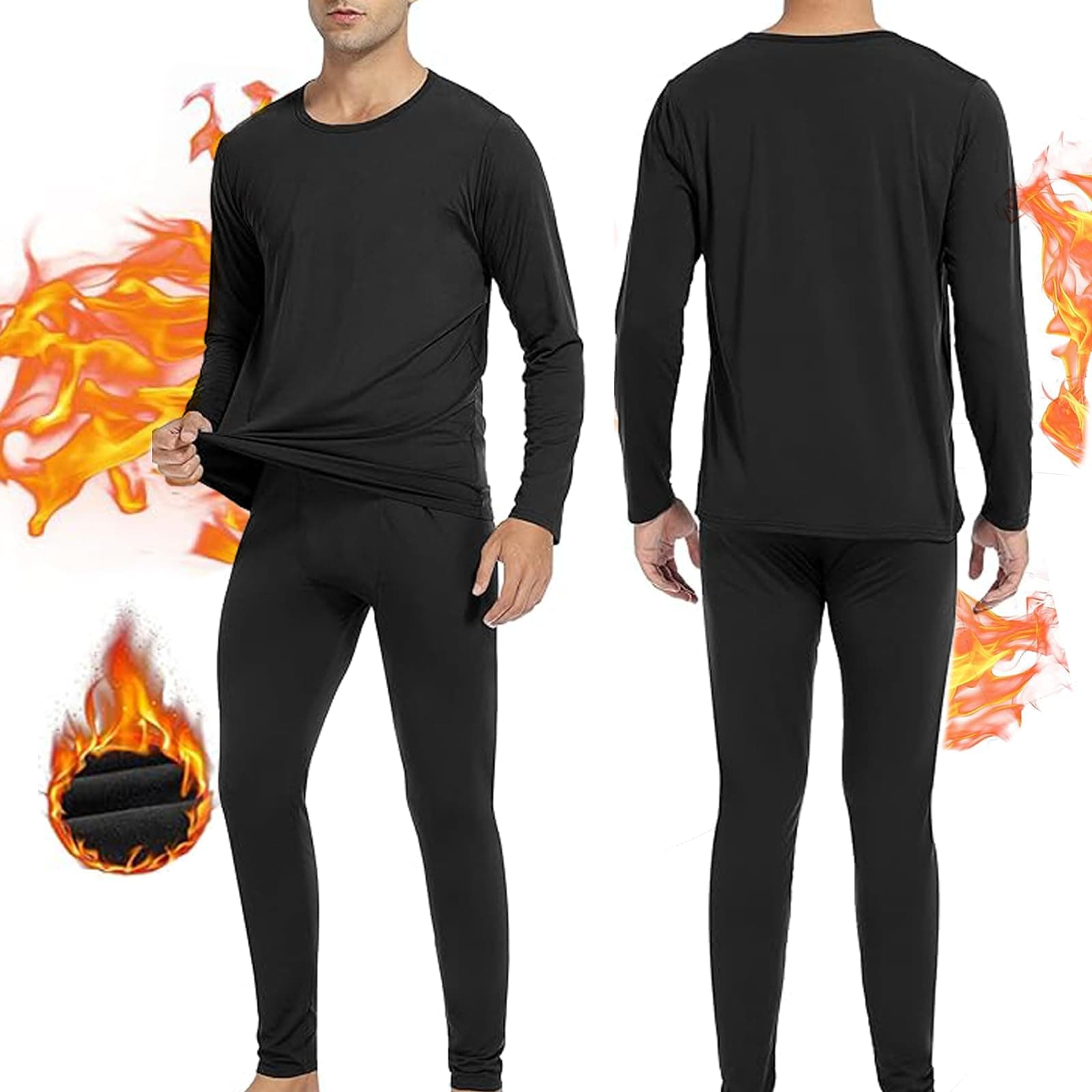 BananaHome men Thermal Underwear Set,Thermal Base Layer Long Sleeve Compression sleepwear,Thermal Long Johns Top & Bottom Pajama Set,Cycling,Skiing,Training, Hiking,Outdoor Sports on Amazon.ae - Price Tracker