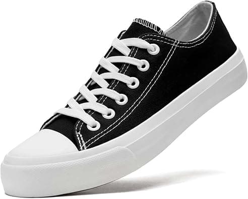 Womens Canvas Shoes Low Top Sneakers Lace Up Canvas Shoes for Men Fashion Casual Shoes Walking Comfortable Shoes على Amazon.ae - متتبع الأسعار