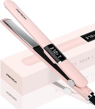 PRITECH Flat Iron Hair Straightener, Titanium Flat Iron with Adjustable Temp(290°F-450°F), 1 inch Plate for All Hairstyles Hair Straightening Irons - Best Deal Finder