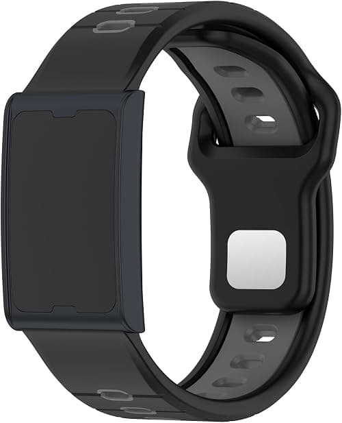 E ECSEM Compatible for Amazfit Helio Strap Bands, 22mm Two-Toned Silicone Breathable Replacement Quick-Release Wristband for Amazfit Helio Strap Fitness Tracker Women&Men on Amazon.ae - Price Tracker