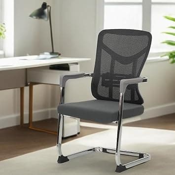Royaloak Atlanta American Mesh Visitor Chair | Nylon Mesh | High Back Support | Comfortable Seating Space | Comfortable Armrest | Chrome Steel Legs | Visitor Chair for Office Work | Ergonomic Chair على Amazon.ae - متتبع الأسعار