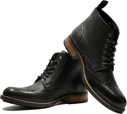 hx london Leather Brogue Boot (Lace-up) on Amazon.ae - Price Tracker