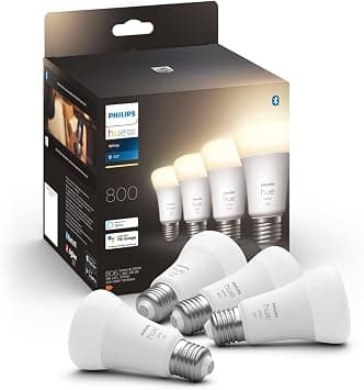 Philips Hue White, E27 Smart LED Bulb, Pack of 4 - متتبع أسعار Amazon.sa