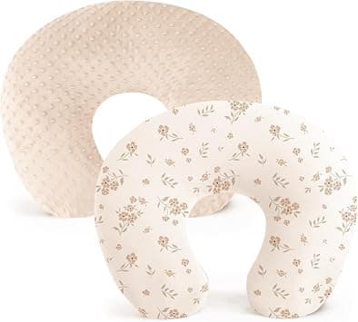 Konssy 2 Pack Nursing Pillow Covers, Soft and Comfortable Nursing Cover for Breastfeeding Pillows, Pillow Slipcover for Baby Girls Boys Newborn(Brown, Blossom) on Amazon.ae - Price Tracker