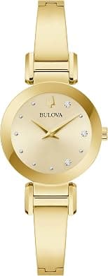 Bulova Marc Anthony Ladies Modern Diamond Stainless Steel Bangle Bracelet Watch - Best Deal Finder