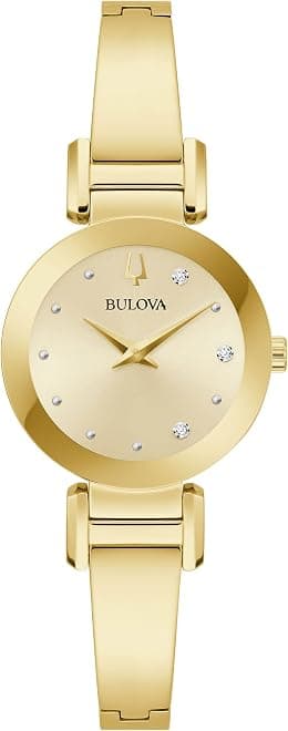 Bulova Marc Anthony Ladies Modern Diamond Stainless Steel Bangle Bracelet Watch - Best Deal Finder