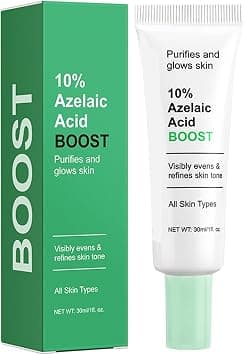Azelaic Acid Serum 10% with Licorice Root (30ml), Lightweight Formula for Uneven Skin Tone, Dark Spots, and Acne Marks Refines Skin Texture, Reduces Pimple Breakouts Blackheads, Pigmentation على Amazon.ae - متتبع الأسعار
