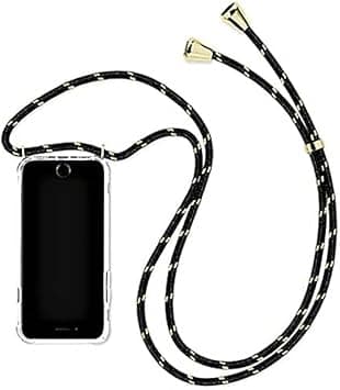 EDITOR iPhone 14 Plus Black and Gold Crossbody Case Cell Phone Lanyard for around the shoulder, Phone Safety Adjustable Phone Strap, Best Smartphones Lanyard with Full Coverage Case (iPhone 14 PLUS) على Amazon.ae - متتبع الأسعار