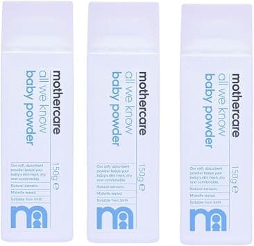 Mothercare All We Know Baby Powder 150g (Combo Pack Of 3 Pcs) on Amazon.ae - Price Tracker